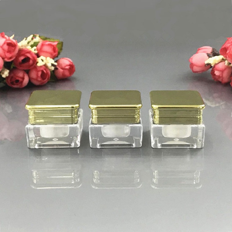 Gel Refill Pack - 5G złoty kwadratowy plastikowy akrylowy słoik/graft/butelka