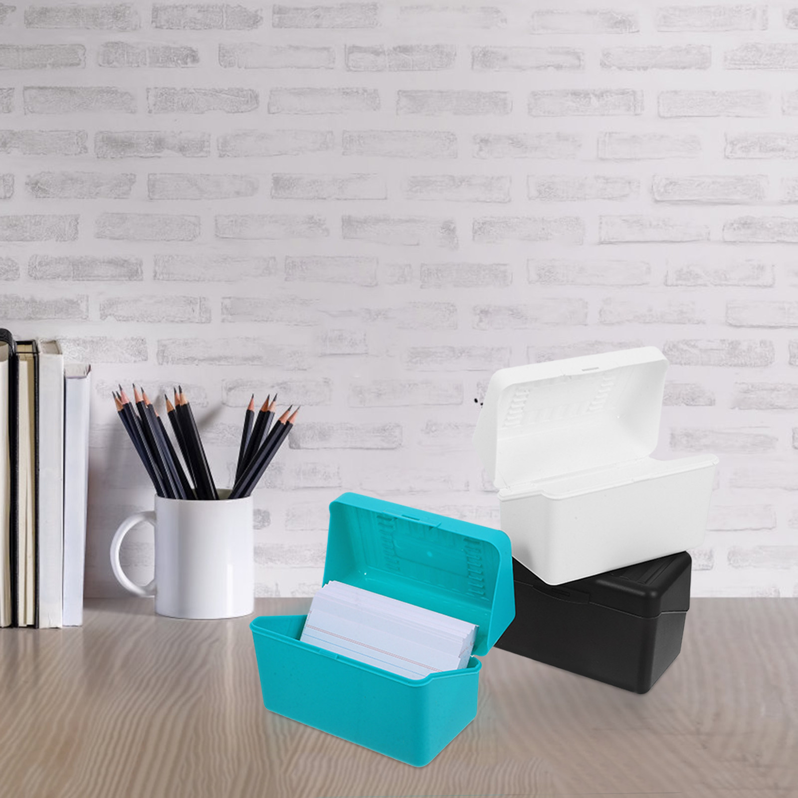 Card Index Box - 1 zestaw: pudełko do przechowywania kart