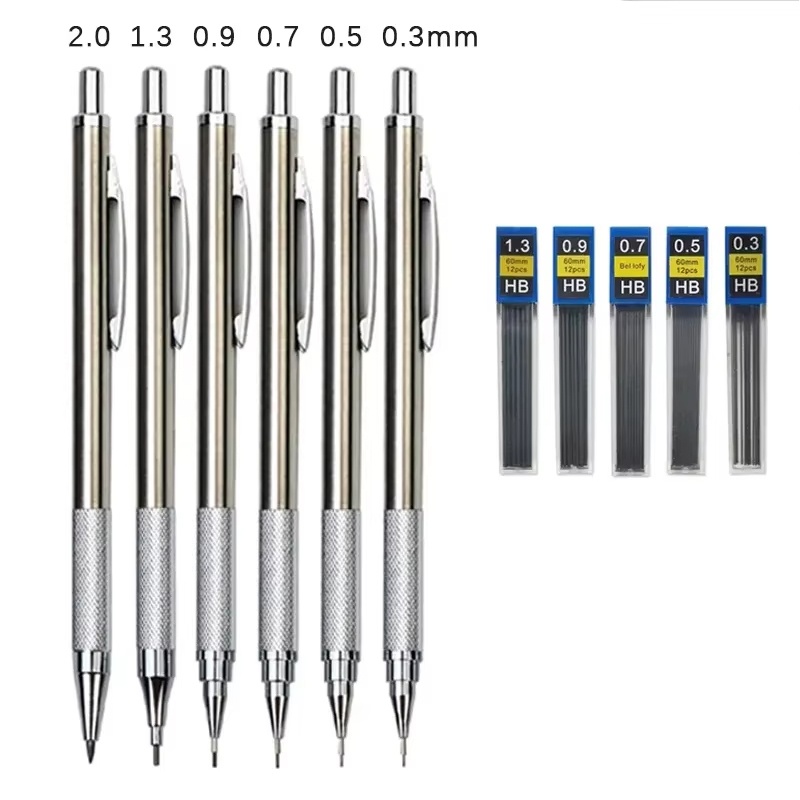 Mechanical Pencil 0.3 - Metalowy ołówek mechaniczny 0.3 0.5 0.7