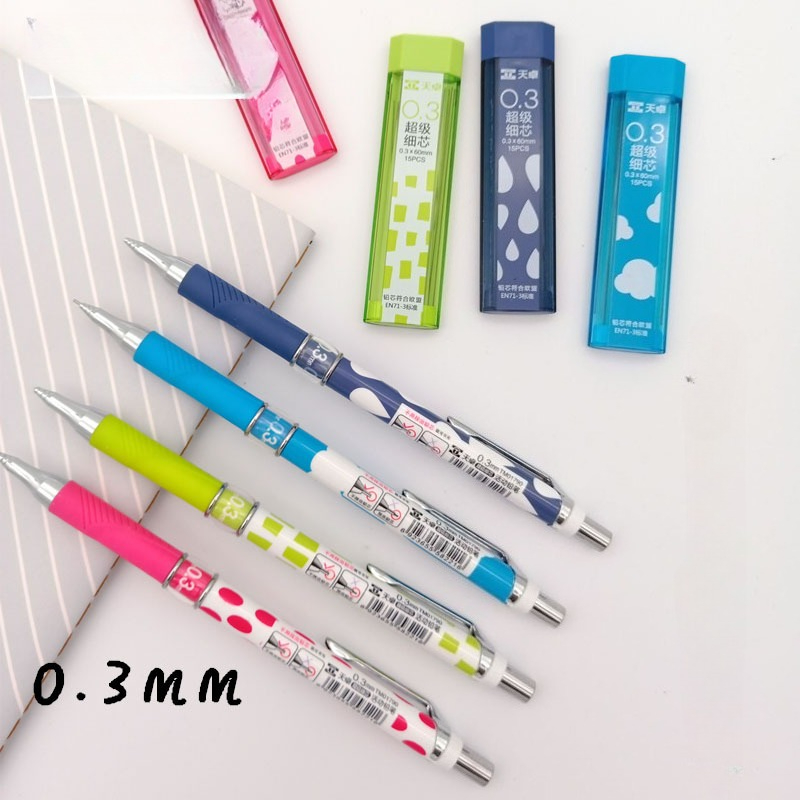 Mechanical Pencil 0.3 - 40 szt. Uroczych, nowatorskich ołówków automatycznych