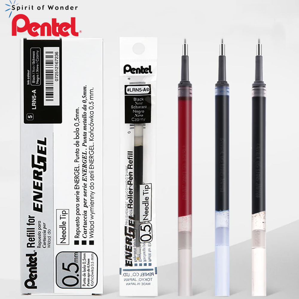 Pentel Pen Energel - Pentel, zestaw 6 wkładów do długopisów