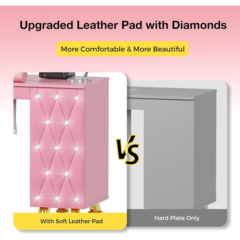 Stół do manicure z pochłaniacz – Leather Desk Pad recenzja i cena