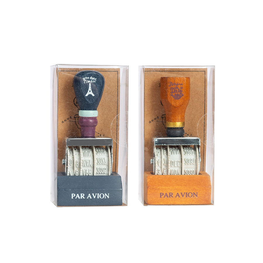 1 szt. Retro Drewniana Pieczęć – Rubber Date Stamp recenzja i cena
